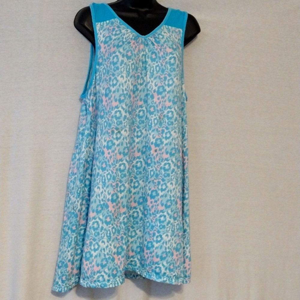 Blue Animal Print Mumu